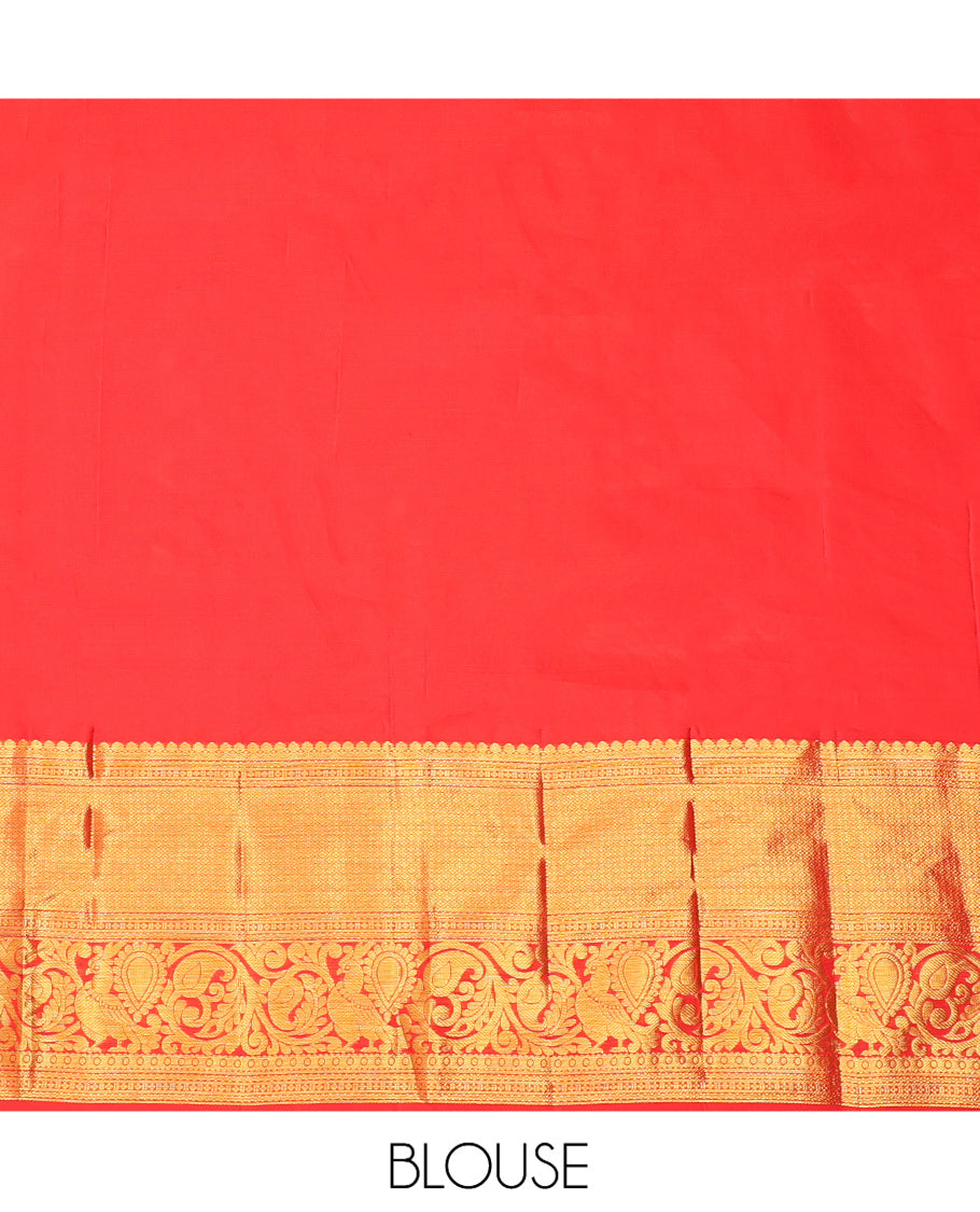 Violet Pure Silk Half Saree