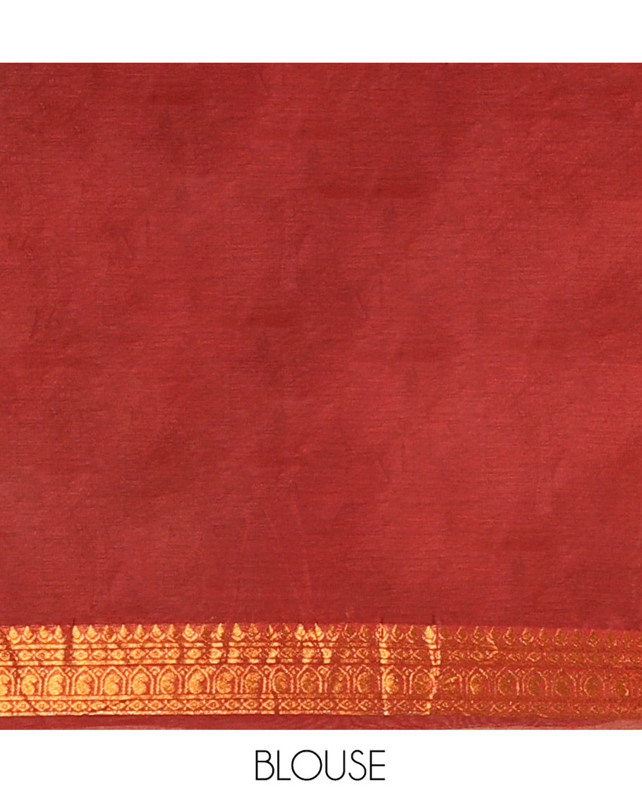 Dark Green Art Silk Half-Saree Featuring Plain Skirt, Complemented by Contrast Temple Traditional Zari Design Varisai Pettu Border, Paired with a Contrast Blouse, Contrast Zari-Bordered Dhavani, and Brocade Belt