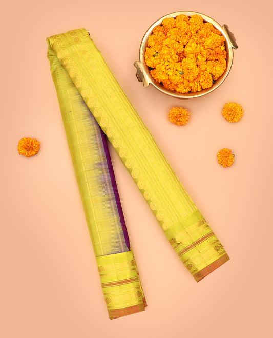 Purple Gadwal Silk Saree