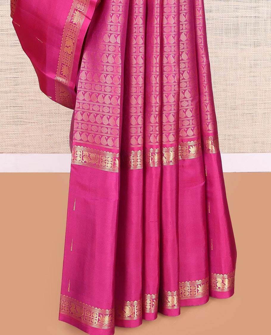 Pink Kanchipuram Chettinad Saree
