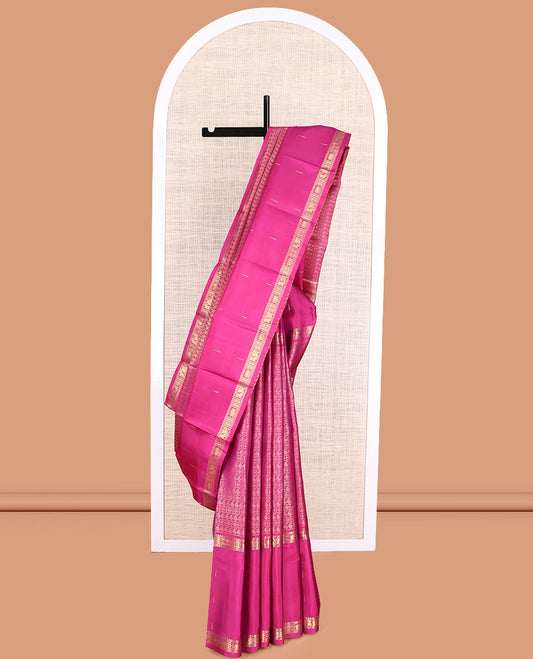 Pink Kanchipuram Chettinad Saree