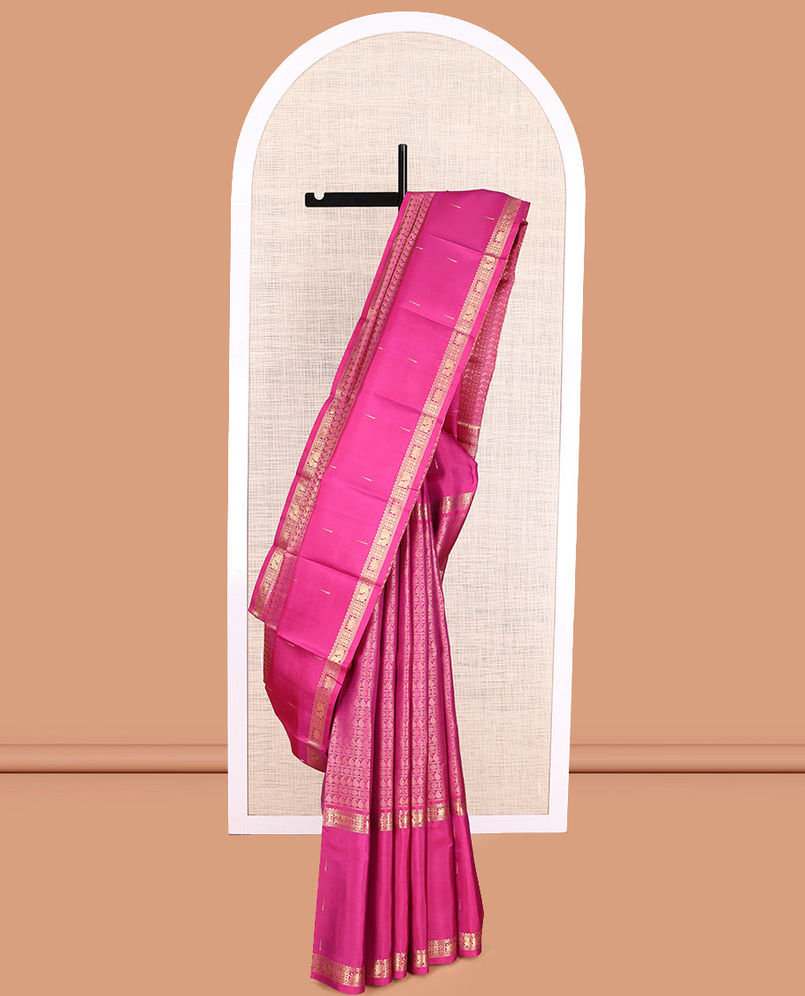 Pink Kanchipuram Chettinad Saree
