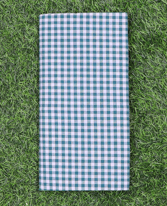 Blue micro checks printed cozy cotton lungi