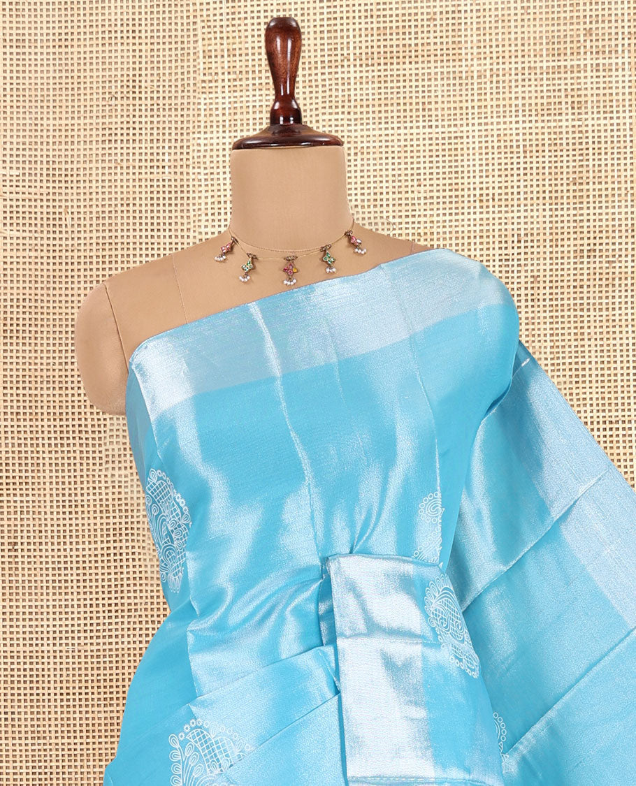 Blue Tissue Saree