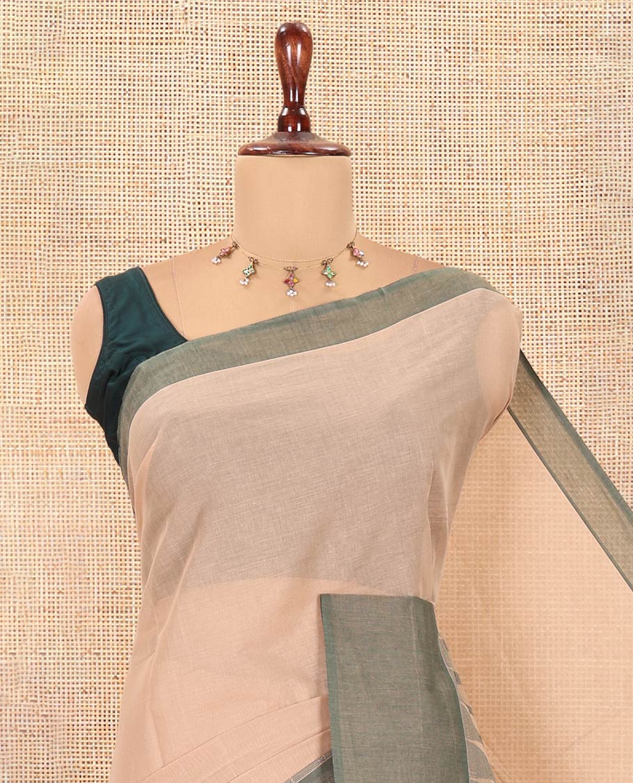 Chikku Plain Cotton Saree