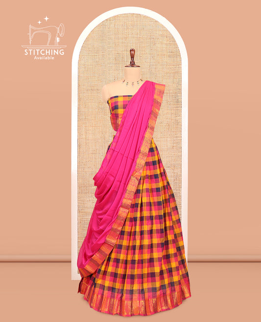 Multi-Color Mercerised Cotton Saree