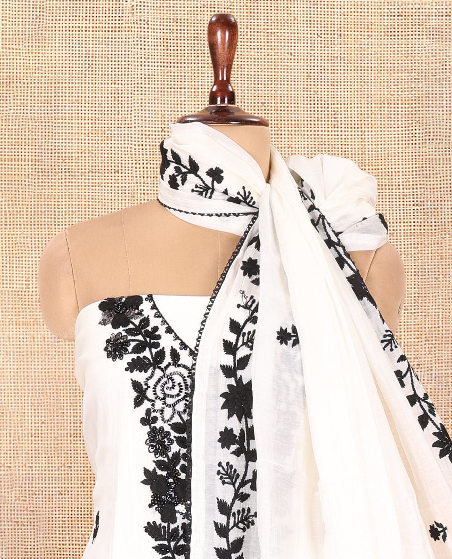 Milk White Chudidar Material