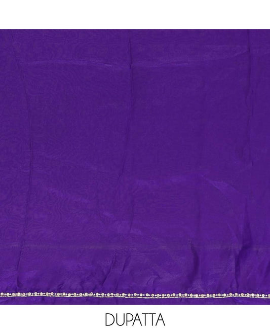 Blue sherwani pattern , hand work velvet organza chudidhar material top with american crepe pant & one side bead work dupatta