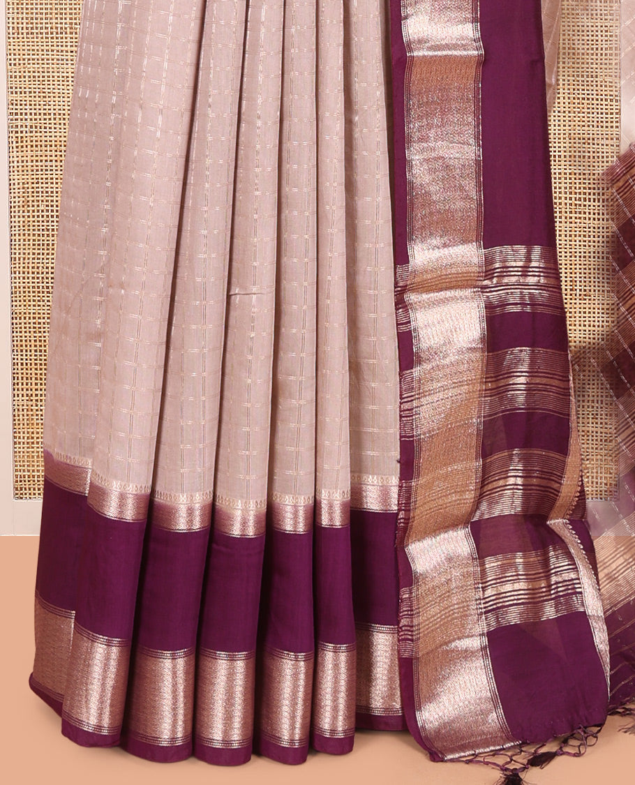 Chikku-Purple Assam Silk Saree