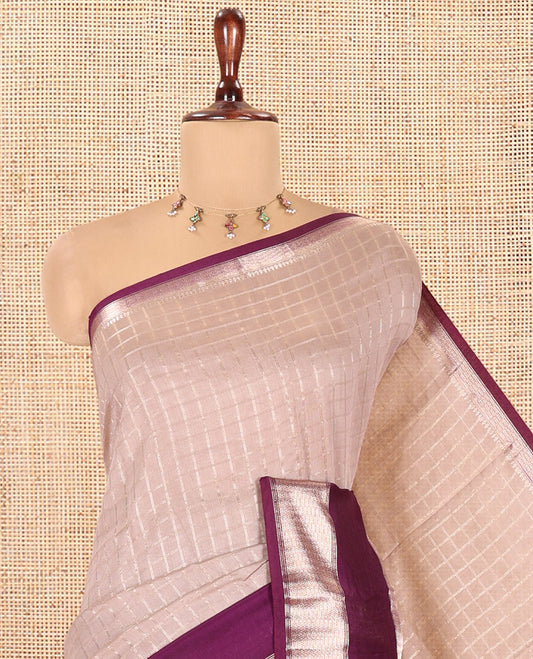 Chikku-Purple Assam Silk Saree
