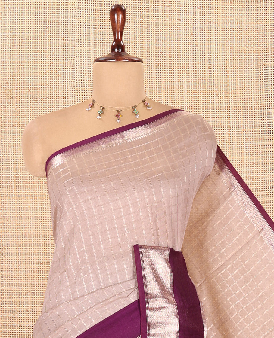 Chikku-Purple Assam Silk Saree