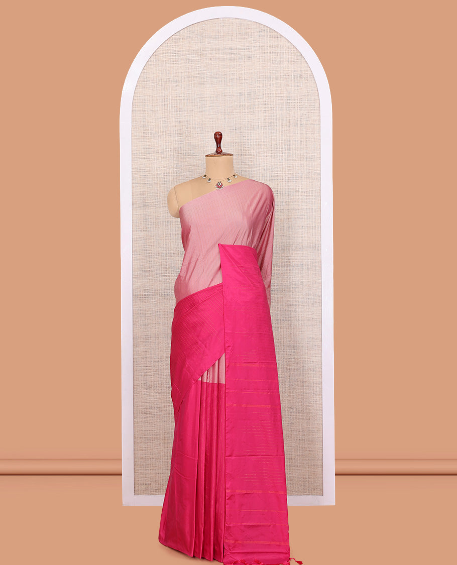 Borderless Pink Aarani Gift Saree
