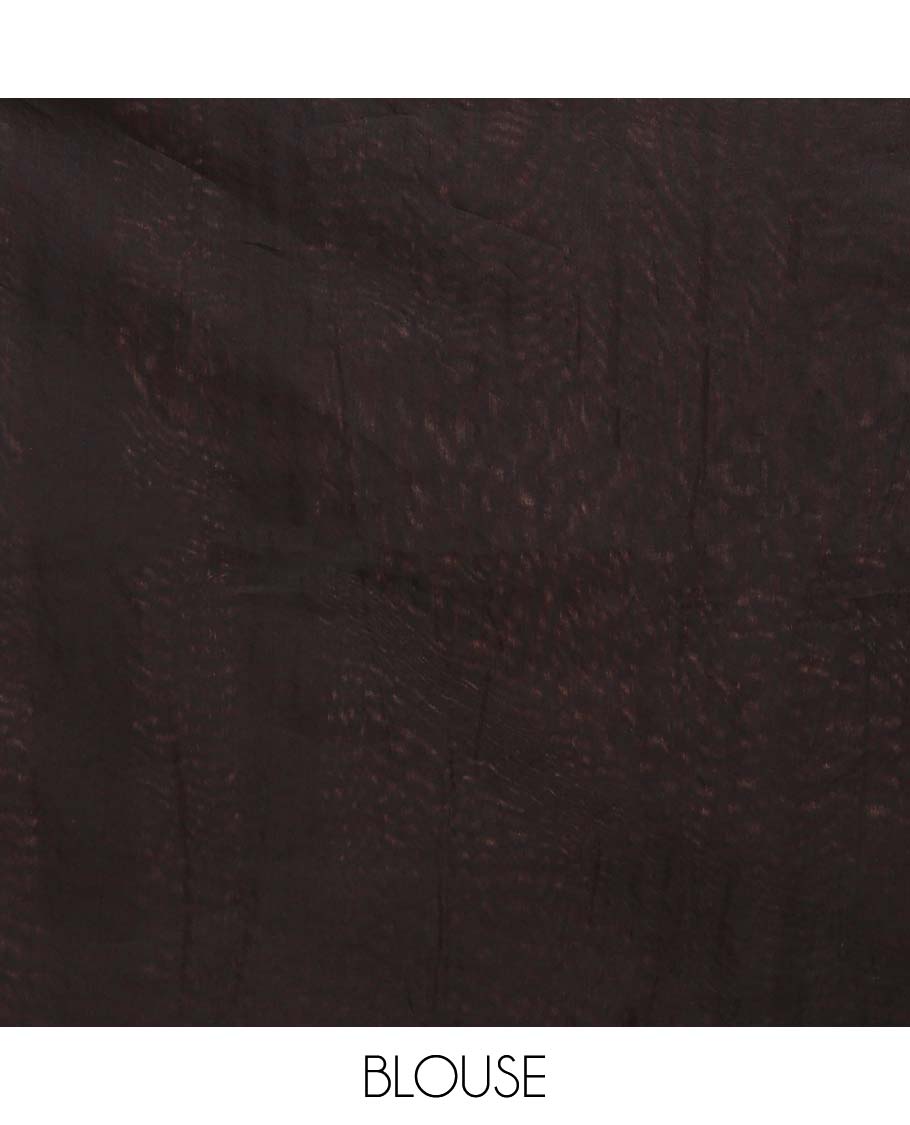 Borderless maroon flower zari buttas semi silk cotton saree, contrast jaal design pallu