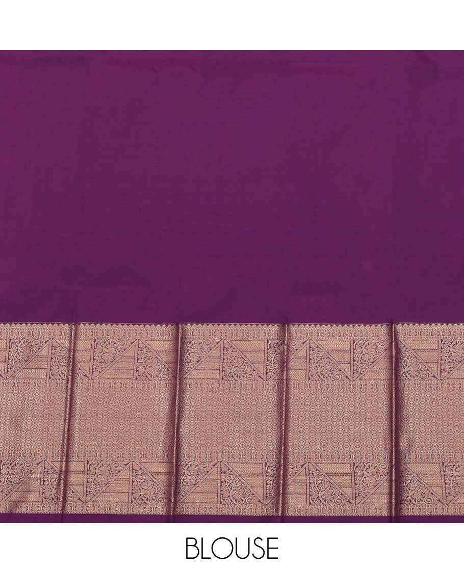 Pink Budget Silk Saree, Gleamed Up with Zari Buttas All Over Its Body, Complemented by a Contrast Traditional Zari Design Border, Grand Jaal Pallu, and Paired with a Contrast Blouse