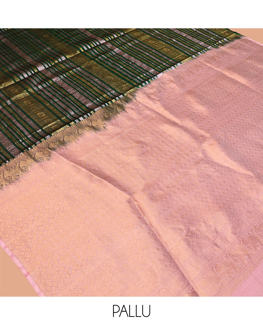 Green Vasundhara Lite-Silk Mix Saree
