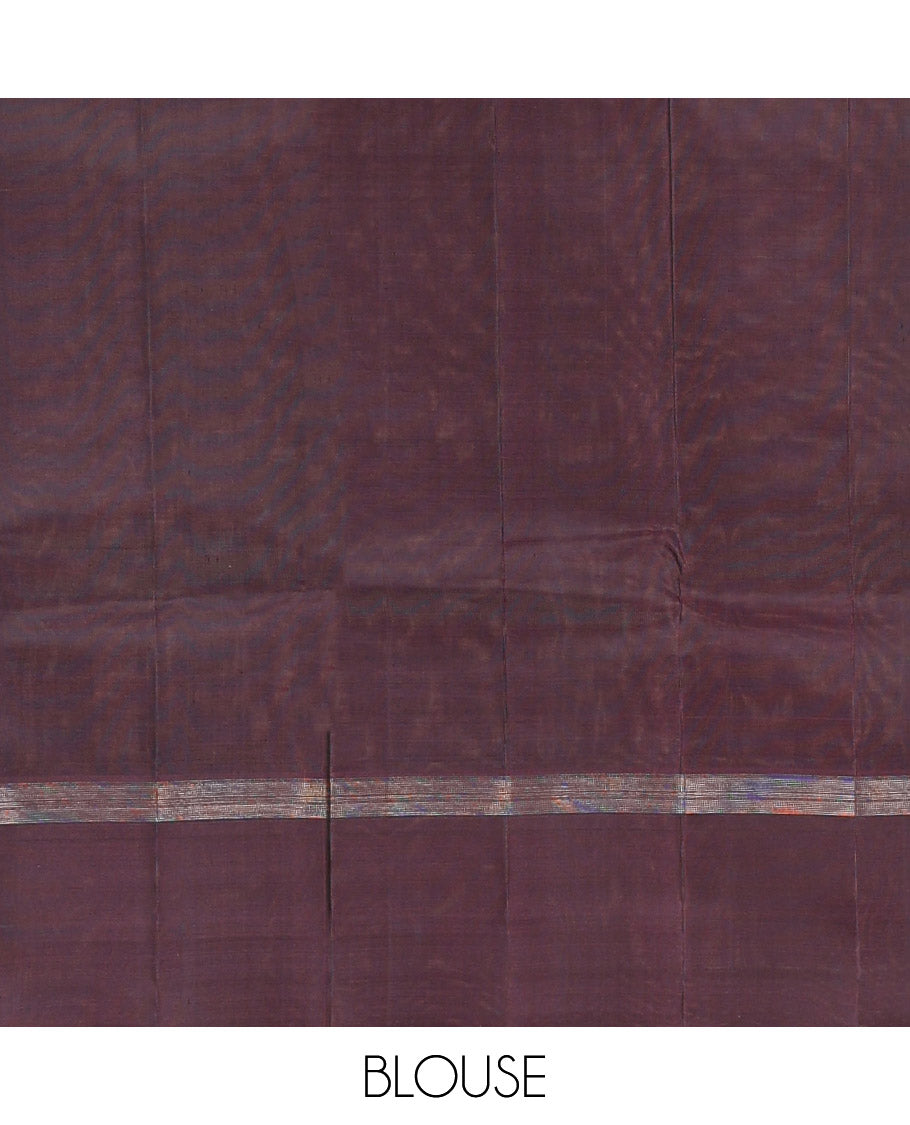 Yellow Kanchipuram Silk Saree, Subtly Sparkled with Stripes, Complemented by Contrast Border of Humming Bird Motifs, Grand Jaal Pallu, and Contrast Blouse