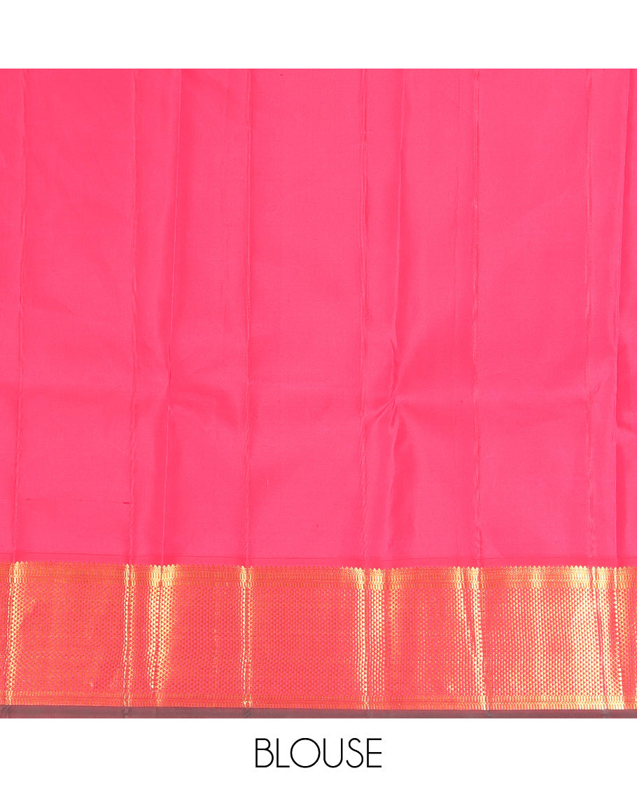 Green Plain Kanchipuram Silk Saree