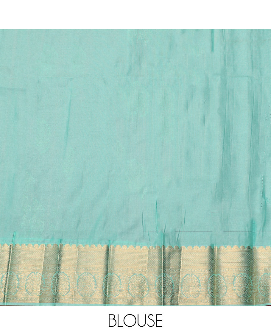 Rani Pink Budget Silk Saree, Crafted with Zari Buttas, Complemented by a Contrast Traditional Zari Border, Intricate Pallu, and a Contrast Blouse