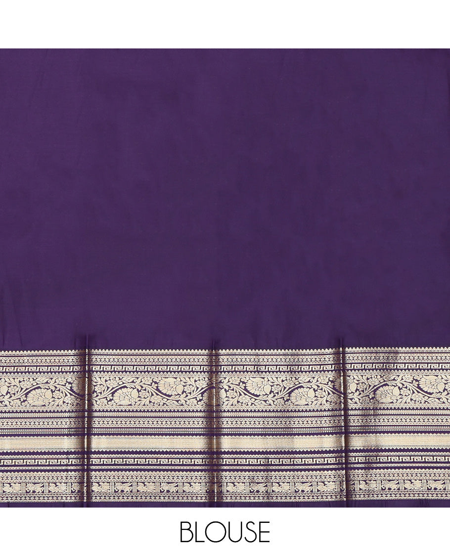 Yellow Peacock Design Budget Silk Saree