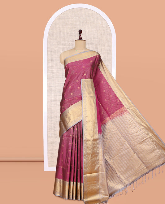 Wine Budget Silk Saree
