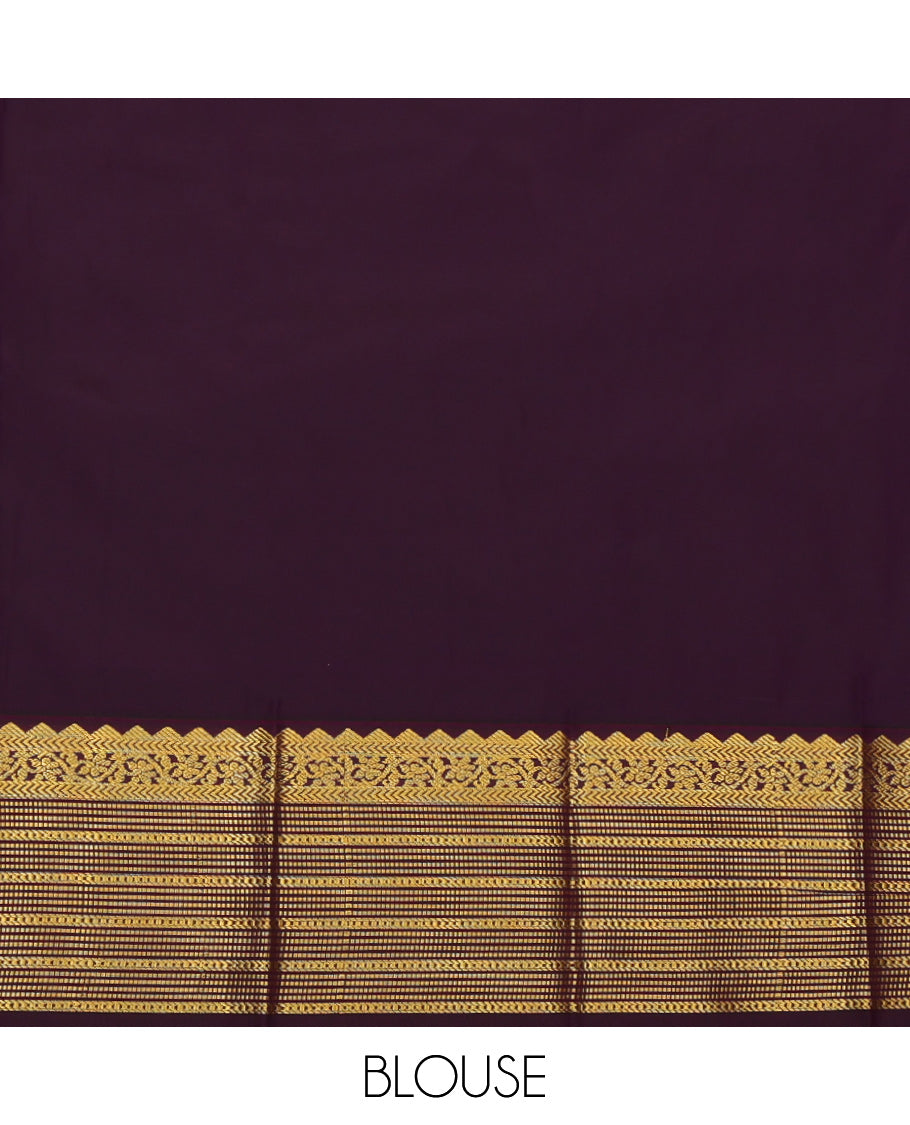 Blue Budget Silk Saree, Steeped in Richness of Zari Butta Enclosed Checks, a Contrast Traditional Zari Border, Grand Pallu, and a Contrast Blouse