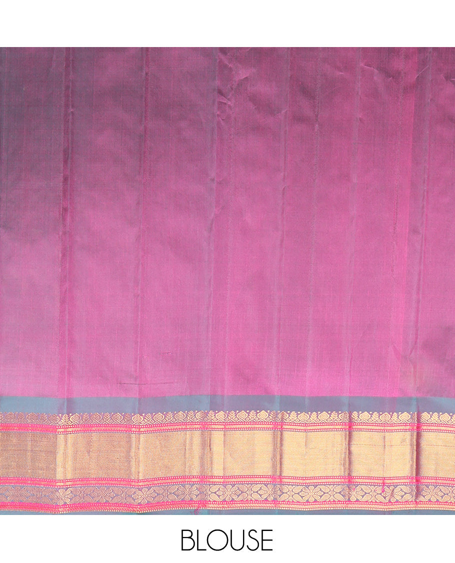 Pink Gadwal Silk Mix Saree