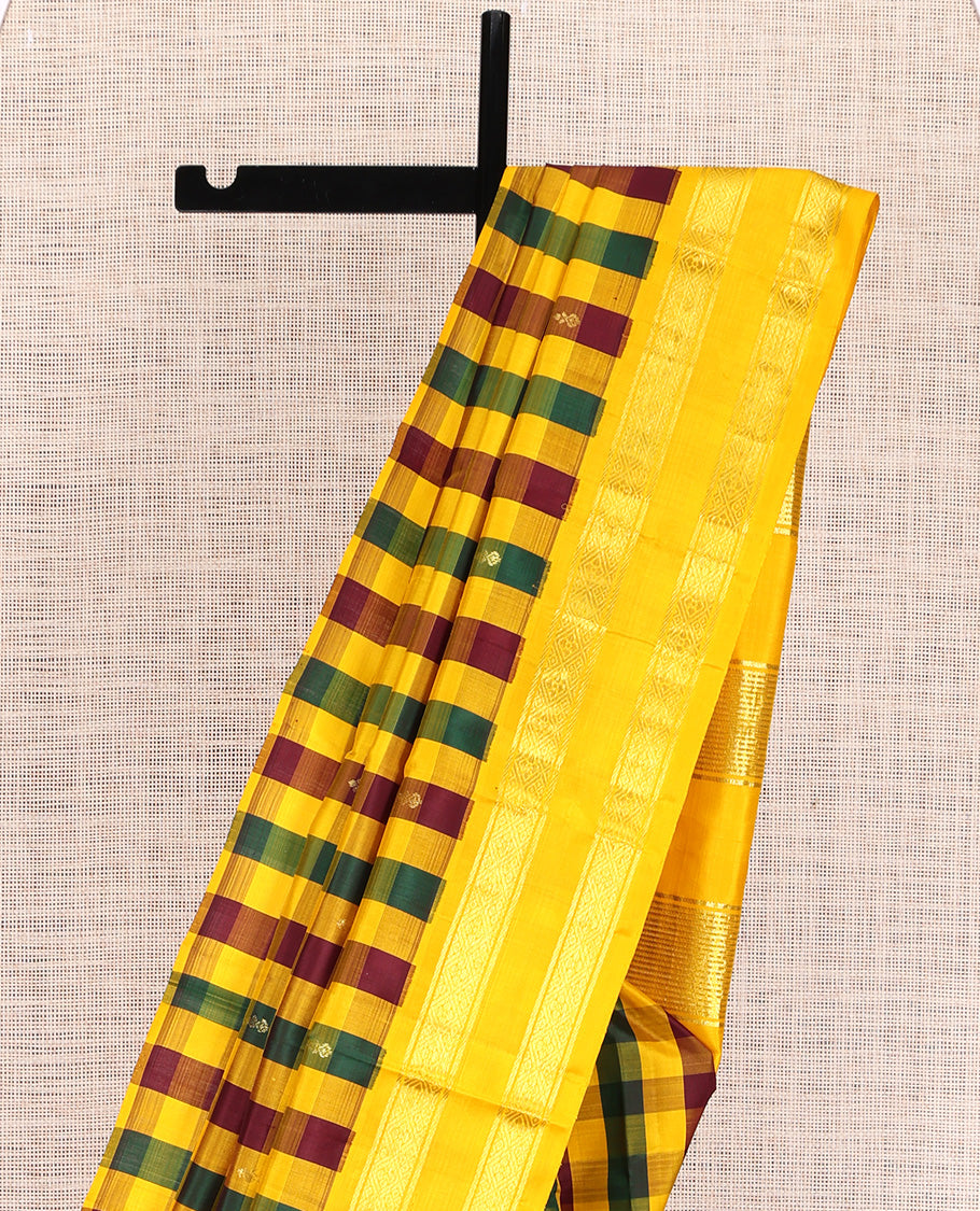 Multi-Color Woven Kanchipuram Silk Saree
