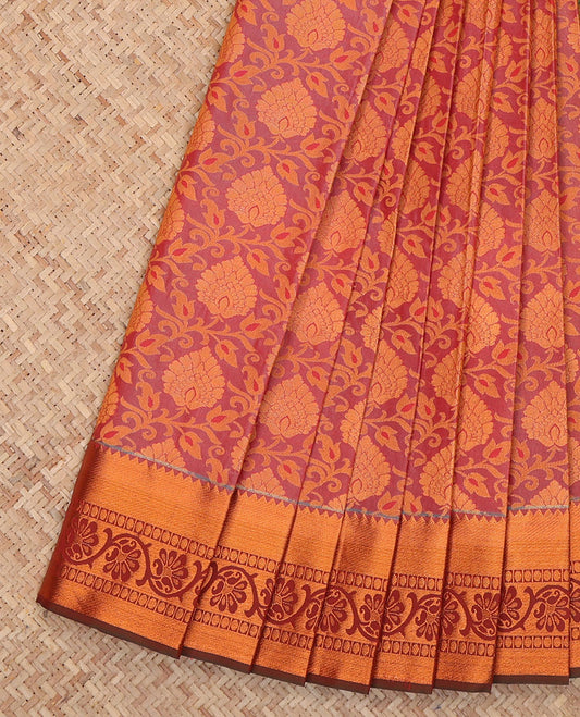 Pink Budget Silk Saree, Beautified with Jacquard Design, a Contrast Traditional Zari Border, Grand Pallu, and a Contrast Blouse