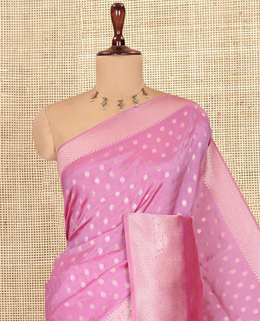 Purple Elite Soft Silk Saree, Elevated with Rudraksham Zari Buttas, Traditional Zari Border, Rich Pallu, and a Matching Blouse