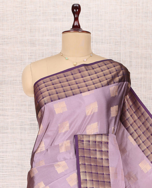 Lavender Zari Design Budget Silk Saree