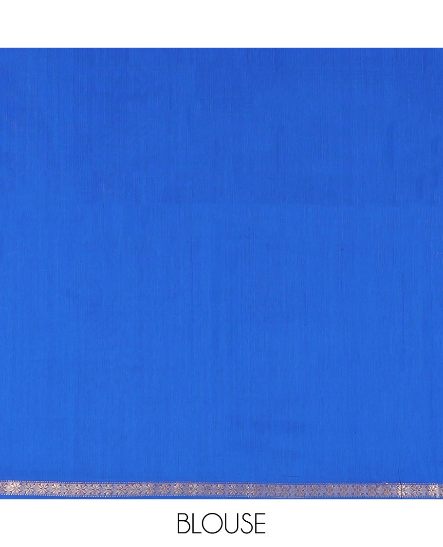 Blue Maheshwari Cotton Saree