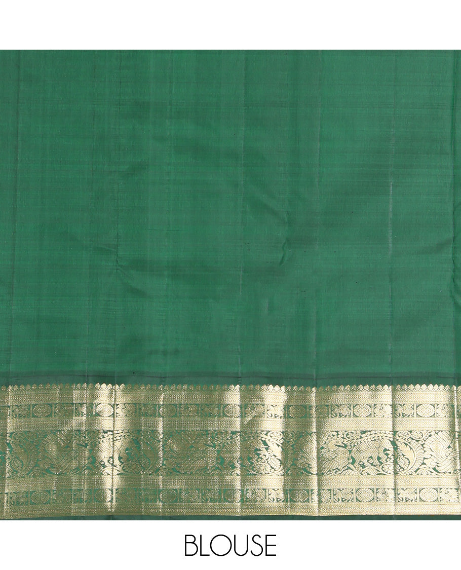 Pink Plain Kanchipuram Silk Saree