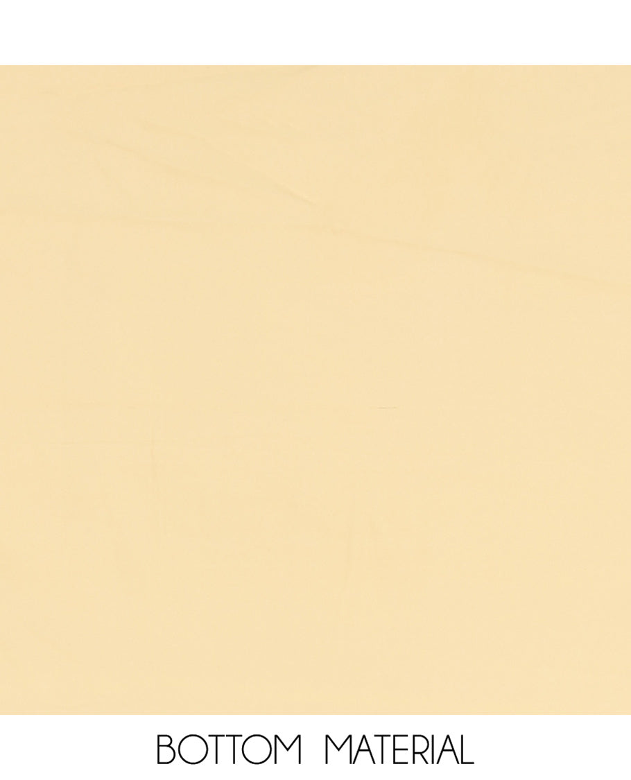 Yellow Mul Chanderi Material Chudidar, Lucknowi-Style Embroidery Top, a Santoon Bottom, Scallop Embroidered Dupatta