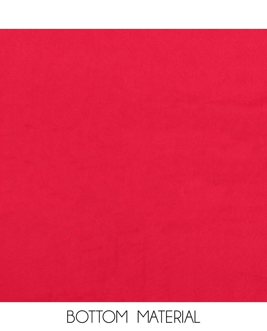 Red Cotton Material Chudidar Set
