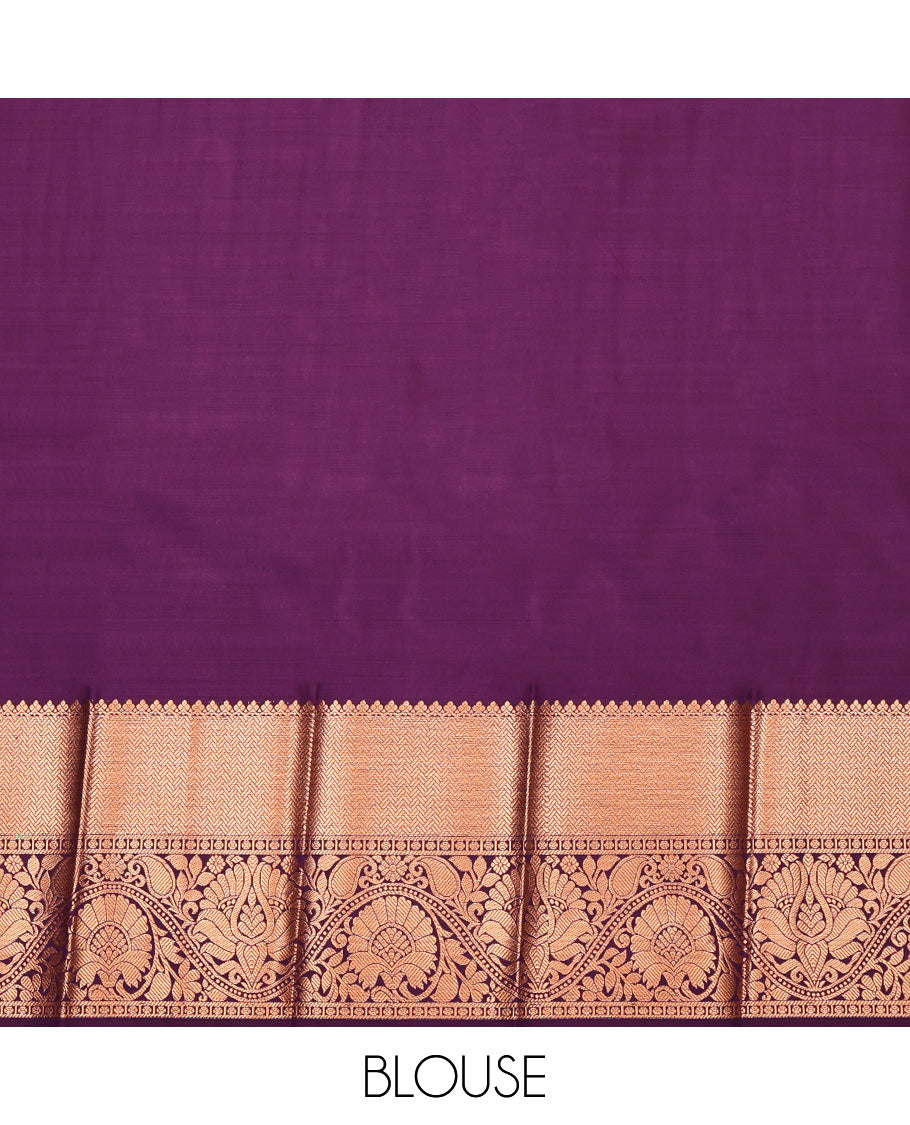 Grey Budget Silk Saree, Beautifully Bedecked with Jacquard Design, Complemented by a Contrast Traditional Zari Border, Jaal Pallu, and Contrast Blouse