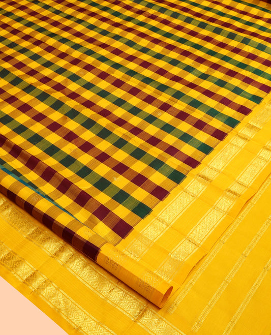 Multi-Color Woven Kanchipuram Silk Saree