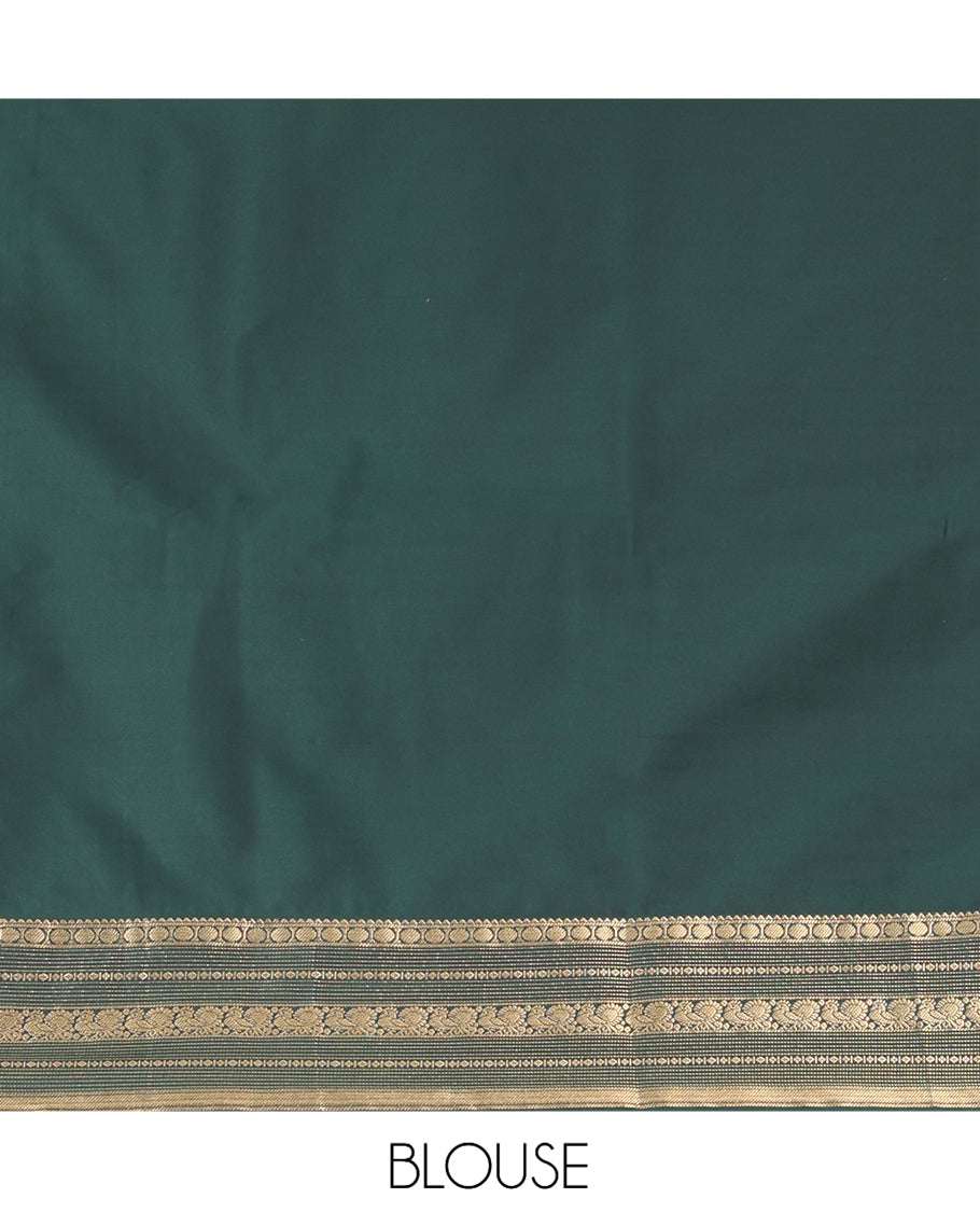 Grey Traditional Checks Budget Silk Saree
