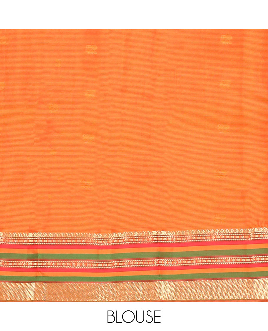 Pink striped & mayil zari buttas vasundhara silk mix saree, contrast jaal pallu & border of manga mokku,banaras & kuyil kann