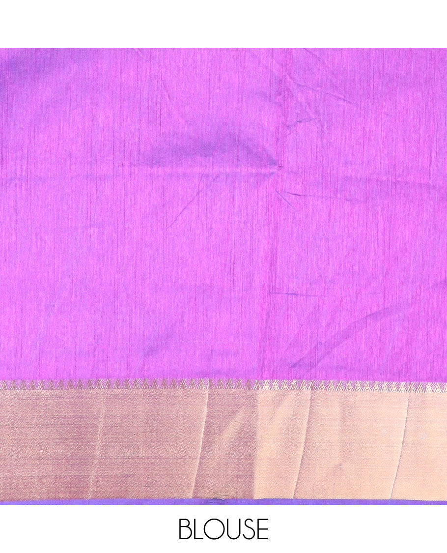 Blue buttas enclosed jaal patola silk saree, contrast temple zari border of swan motifs, and pallu of swan and diamond motifs