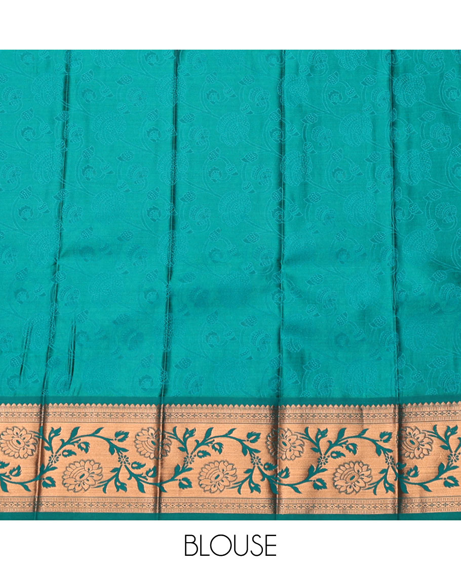 Wine Budget Silk Saree, Bedecked with Jacquard Design, Contrast Traditional Zari Border, Grand Pallu, and a Contrast Blouse