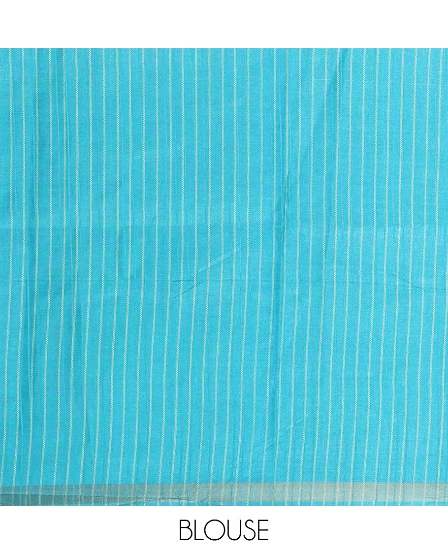 Black Katan Silk Saree, Accentuated with Butta Enclosed Checks on Its Body, Complemented by a Contrast Border of Tree Motifs, Jaal Pallu, and Paired with a Contrast Blouse