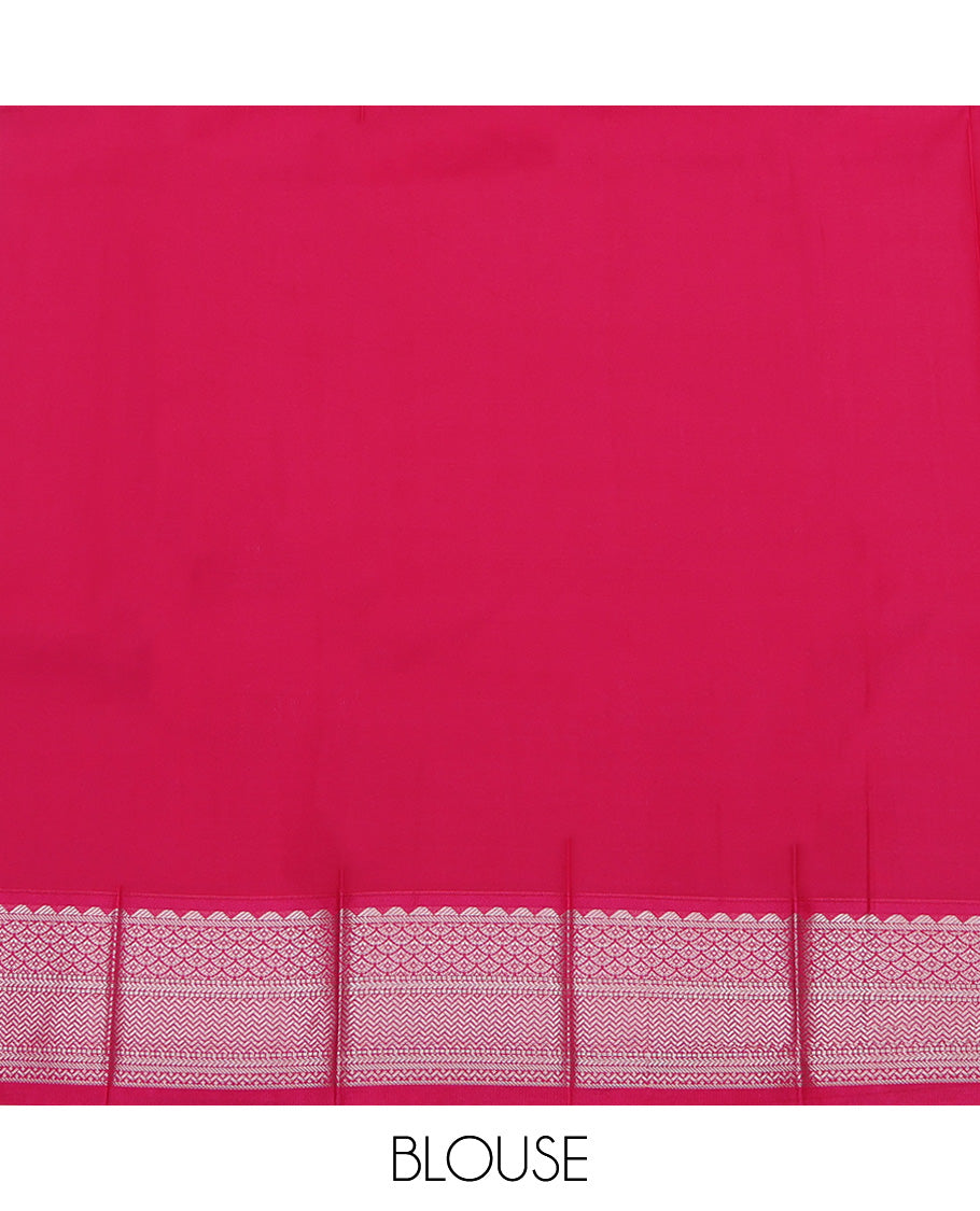 Yellow Budget Silk Saree, Beautified with Zari Butta Enclosed Checks On Its Body Complemented by Contrast Traditional Zari Designs Woven Border, Grand Pallu and Paired with a Contrast Blouse