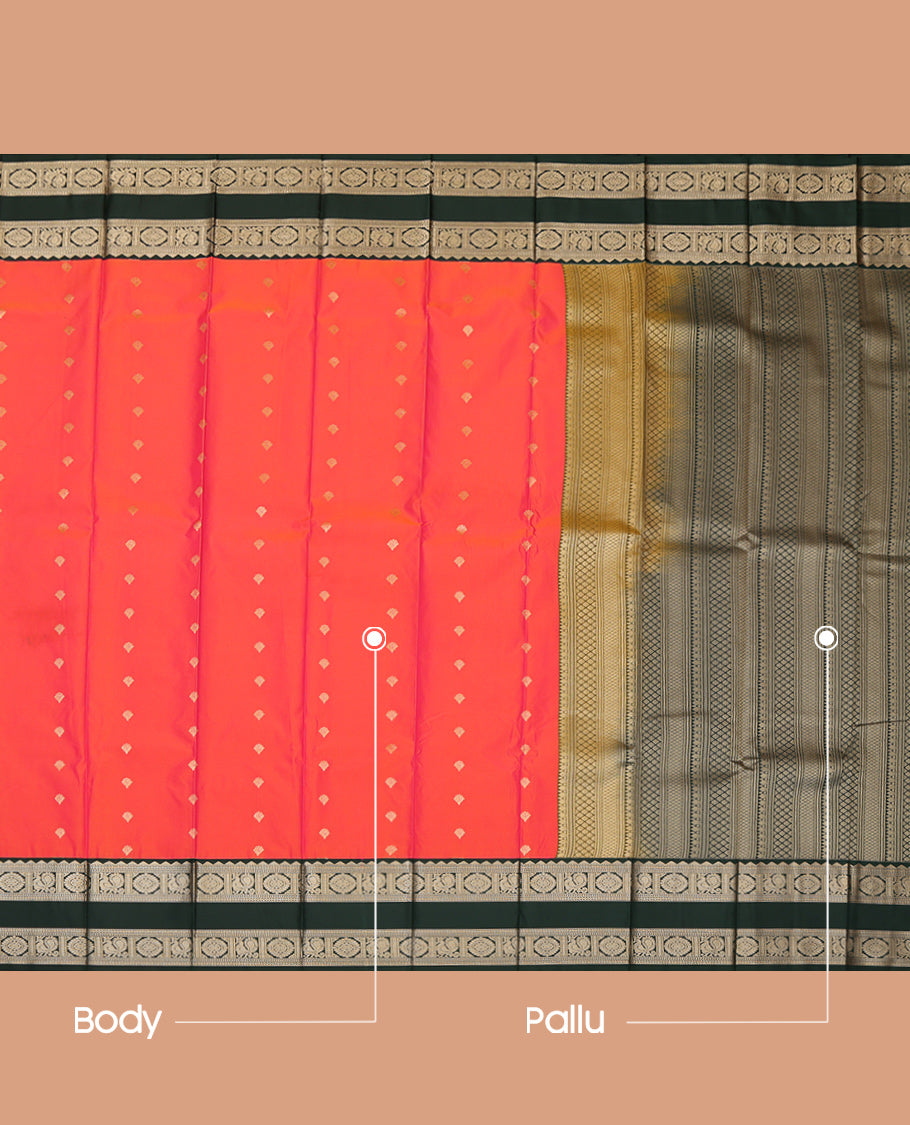 Orange Budget Silk Saree
