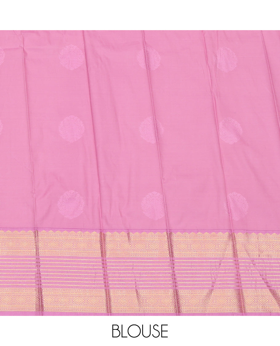 Light Maroon Zari Butta Budget Silk Saree