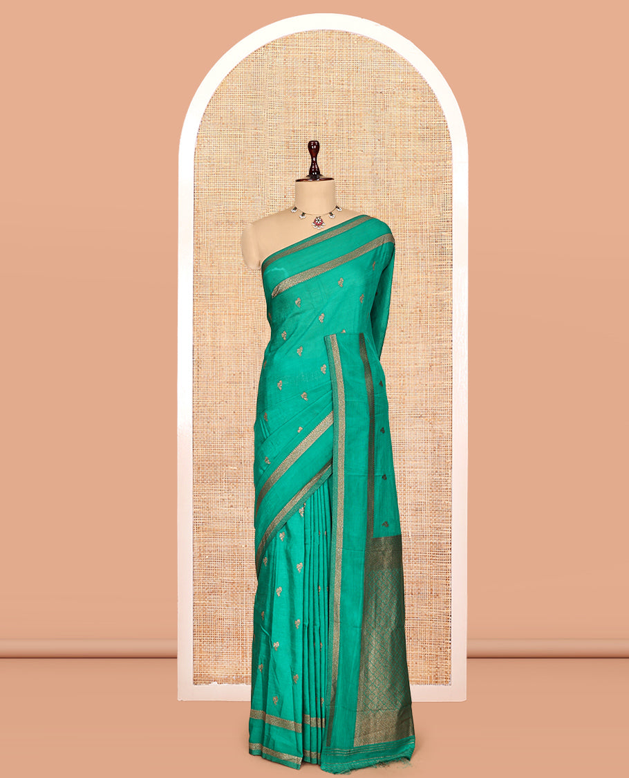 Green Fancy Crepe Saree