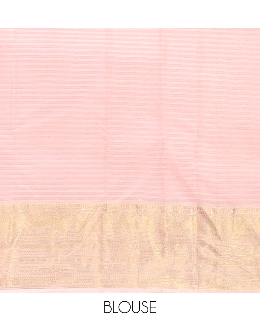 Blue zari design Vasundhara silk mix saree, contrast border of traditional zari designs & intricate zari-rich pallu