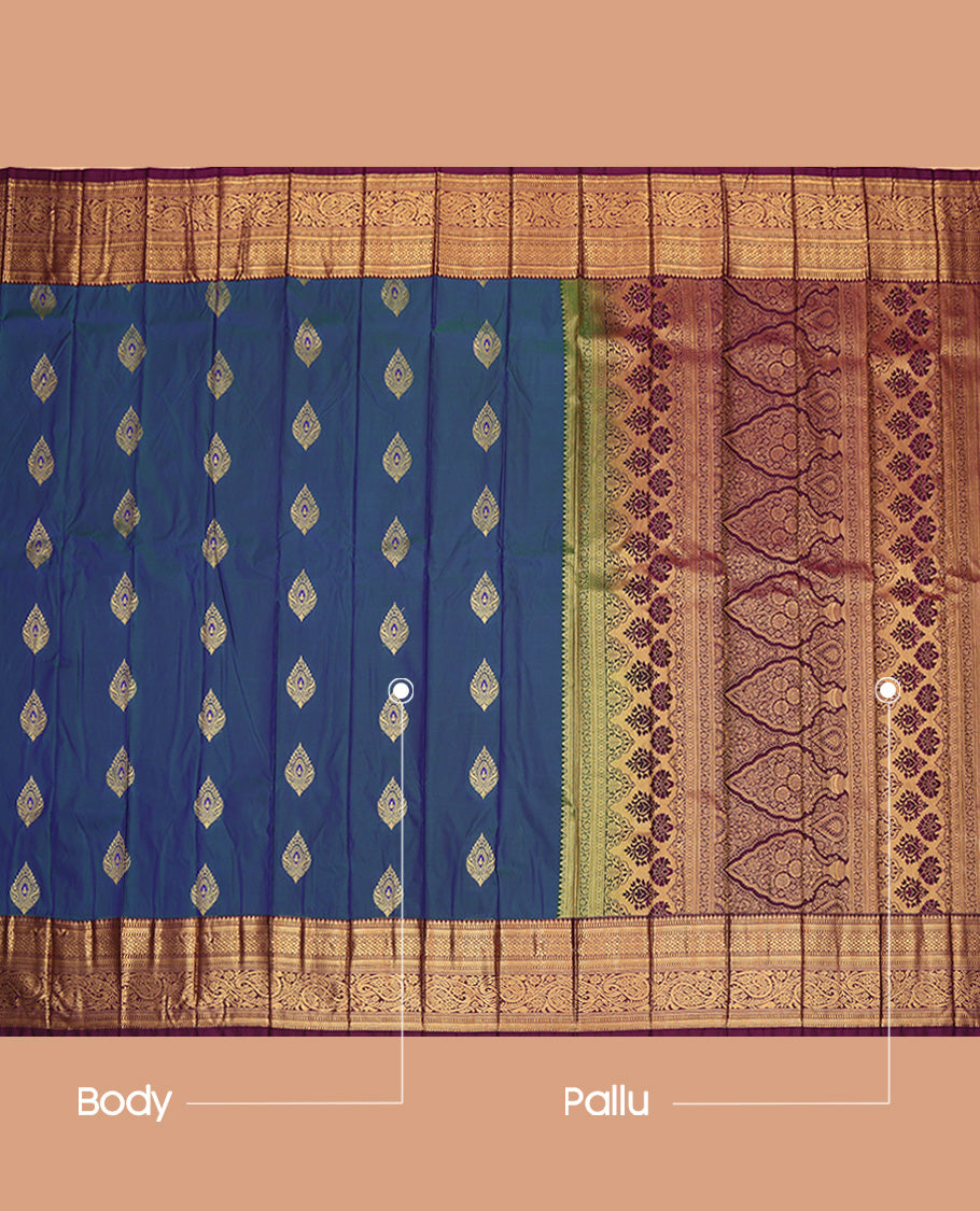 Blue Budget Silk Saree