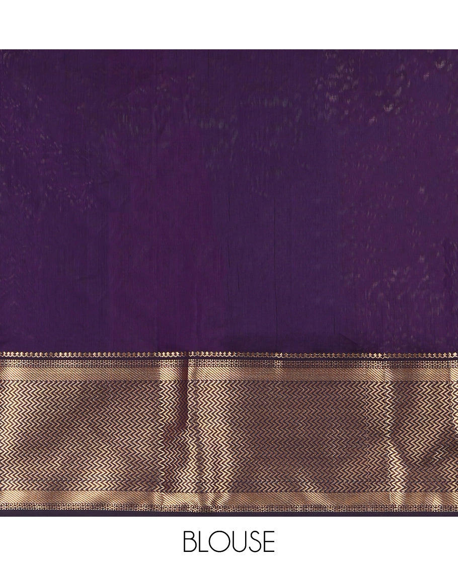 Purple Maheshwari Cotton Saree