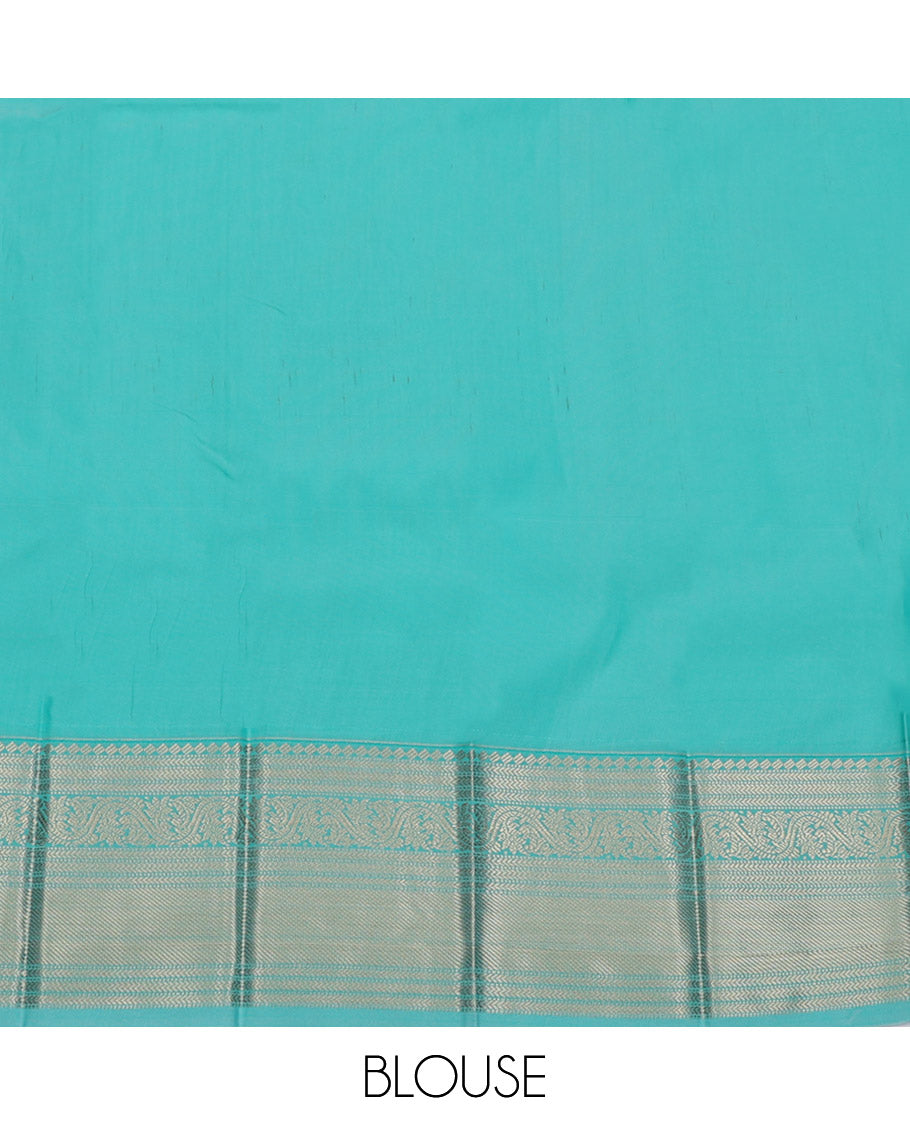 Yellow Budget Silk Saree, Sparsely Woven with Zari Buttas and Checks, Complemented by a Contrast Traditional Zari Border, Subtly Sparkled Pallu, and Contrast Blouse