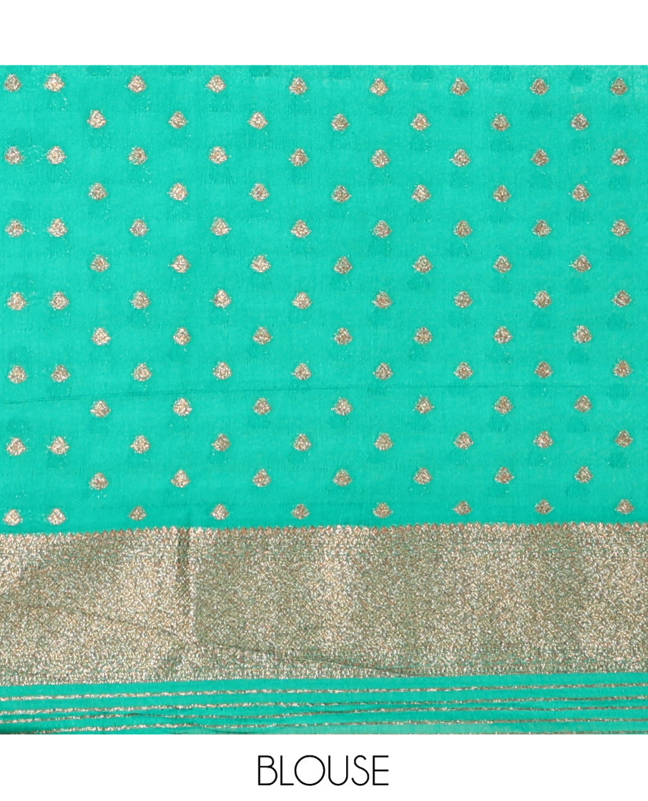 Green Fancy Crepe Saree